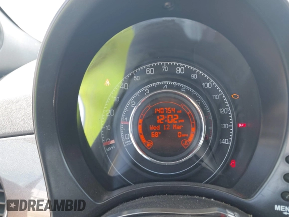 2014 FIAT 500 Sport with VIN 3C3CFFBR0ET190956, listed as a IAAI auction lot 41787319 with 140,754 mi miles and . Bid and sale history available at DreamBid. Image 7.