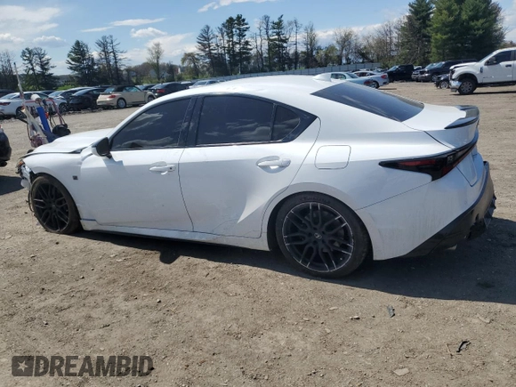 2023 Lexus IS 500 F Sport Performance with VIN JTHAP1D25P5003652, listed as a Copart auction lot 53134665 with 17,844 mi miles and Salvage title. Bid and sale history available at DreamBid. Image 2.