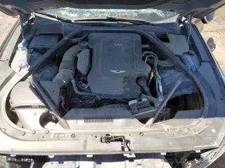 2017 Genesis G80 3.8L with VIN KMHGN4JE2HU171849, listed as a Copart auction lot 67408804 with 85,897 mi miles and Salvage Title. Bid and sale history available at carsss.com. Image 12.