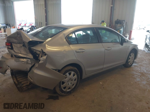 2013 Honda Civic LX with VIN 19XFB2F51DE281760, listed as a IAAI auction lot 41649800 with 81,005 mi miles and . Bid and sale history available at DreamBid. Image 4.