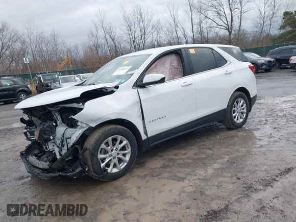 2020 Chevrolet Equinox LT with VIN 3GNAXKEV9LS540354, listed as a IAAI auction lot 41089367 with 52,728 mi miles and . Bid and sale history available at carsss.com. Image 2.