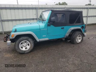1997 Jeep Wrangler SE with VIN 1J4FY29P0VP432398, listed as a Copart auction lot 55999955 with 65,877 mi miles and Salvage title. Bid and sale history available at DreamBid. Image 1.