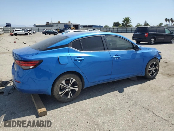 2020 Nissan Sentra with VIN N1AB8CV5LY238119, listed as a Copart auction lot 62393025 with Not provided miles and Clean title. Bid and sale history available at DreamBid. Image 3.