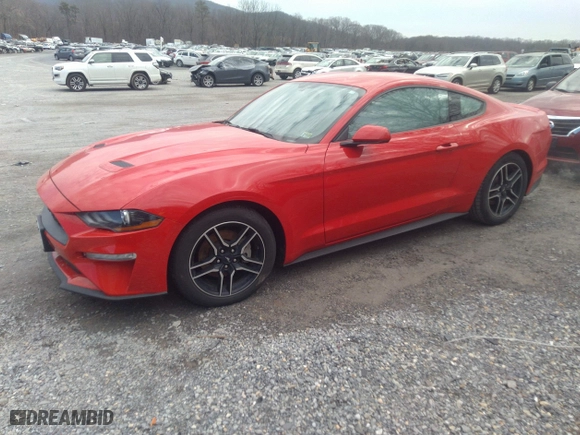 2020 Ford Mustang EcoBoost with VIN 1FA6P8TH2L5108672, listed as a IAAI auction lot 41633244 with 57,507 mi miles. Bid and sale history available at carsss.com. Image 17.
