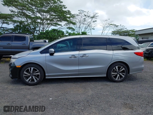 2019 Honda Odyssey Elite with VIN 5FNRL6H93KB077180, listed as a IAAI auction lot 41936408 with 75,168 mi miles and . Bid and sale history available at DreamBid. Image 14.