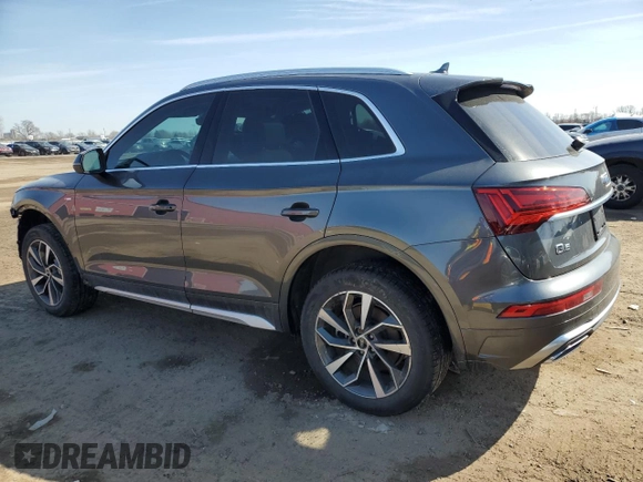 2022 Audi Q5 S line Premium Plus with VIN WA1EAAFY2N2028782, listed as a Copart auction lot 47129965 with 59,354 mi miles and Salvage Title. Bid and sale history available at carsss.com. Image 2.