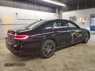 2021 Audi A8 with VIN WAU8EAF87MN026527, listed as a Copart auction lot 77295413 with 7,276 mi miles. Bid and sale history available at carsss.com. Image 3.
