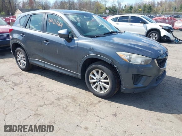 2013 Mazda CX-5 Sport with VIN JM3KE4BE7D0164398, listed as a IAAI auction lot 42107164 with 166,852 mi miles. Bid and sale history available at carsss.com. Image 1.