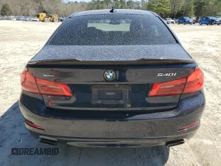 2019 BMW 5 Series 540i xDrive with VIN WBAJE7C58KWW19058, listed as a Copart auction lot 48414445 with 56,506 mi miles and Salvage Title. Bid and sale history available at carsss.com. Image 6.