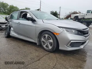 2020 Honda Civic LX with VIN 19XFC2F63LE026869, listed as a Copart auction lot 58776935 with 60,507 mi miles and Salvage title. Bid and sale history available at DreamBid. Image 4.