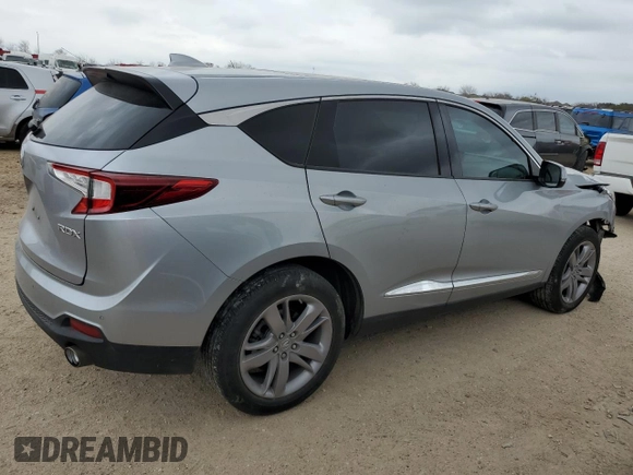 2019 Acura RDX w/Advance Pkg with VIN 5J8TC1H7XKL006144, listed as a Copart auction lot 45814985 with 75,591 mi miles and Salvage Title. Bid and sale history available at carsss.com. Image 3.