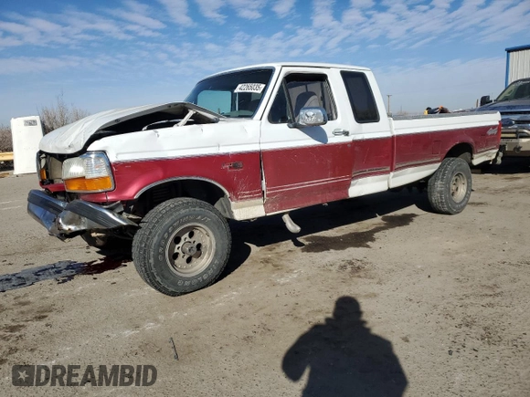 1995 Ford F-150 with VIN 1FTEX14H2SKC16060, listed as a Copart auction lot 42265035 with 296,822 mi miles and Salvage Title. Bid and sale history available at carsss.com. Image 1.