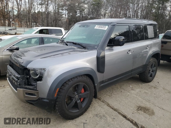 2020 Land Rover Defender X with VIN SALEXEEU0L2021510, listed as a Copart auction lot 41806055 with 58,647 mi miles and Salvage title. Bid and sale history available at DreamBid. Image 1.