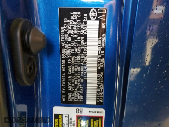 2010 Toyota Matrix S с VIN 2T1KE4EE2AC042974, выставлен на аукционе Copart как лот 57876615 с пробегом 113 038 миль миль и Списание • Salvage title. История ставок и продаж доступна на DreamBid. Изображение 12.