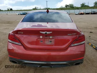 2020 Genesis G70 3.3T with VIN KMTG34LE6LU064126, listed as a Copart auction lot 58078495 with 57,903 mi miles and Salvage title. Bid and sale history available at DreamBid. Image 6.