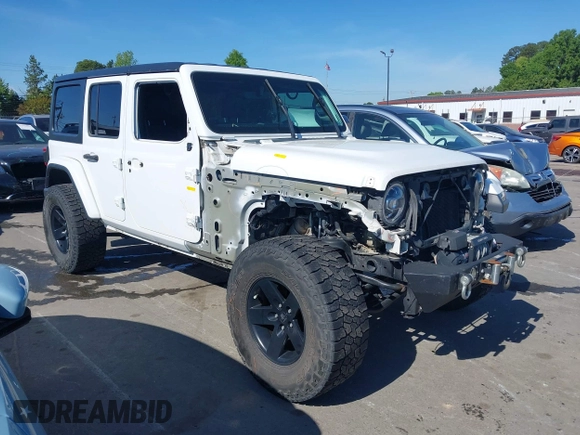 2018 Jeep Wrangler Unlimited Sahara z VIN 1C4HJXEG4JW106111, wystawiony jako IAAI lot #41994833 z przebiegiem 99 583 mil mil oraz . Historia ofert i sprzedaży dostępna na DreamBid. Obrazek 14.