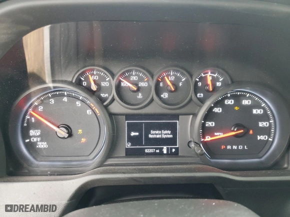 2022 Chevrolet Silverado 1500 Work Truck with VIN 1GCRAAEK7NZ617502, listed as a Copart auction lot 81069634 with 62,207 mi miles and Salvage Title. Bid and sale history available at carsss.com. Image 9.