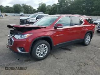 2021 Chevrolet Traverse LT Cloth with VIN 1GNERGKW9MJ165803, listed as a Copart auction lot 60072725 with 57,964 mi miles and Salvage title. Bid and sale history available at DreamBid. Image 1.