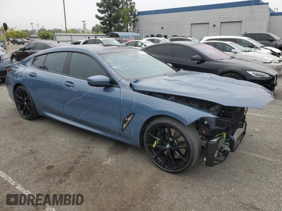 2022 BMW 8 Series 840i with VIN WBAGV2C09NCH74342, listed as a Copart auction lot 55162895 with 12,745 mi miles and Salvage Title. Bid and sale history available at DreamBid. Image 4.