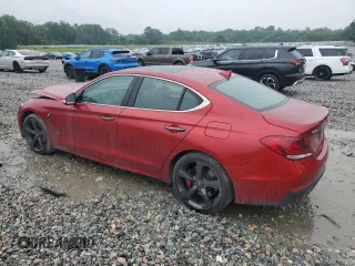 2019 Genesis G70 Dynamic with VIN KMTG34LE2KU021837, listed as a Copart auction lot 57754815 with 41,586 mi miles and Salvage title. Bid and sale history available at DreamBid. Image 2.