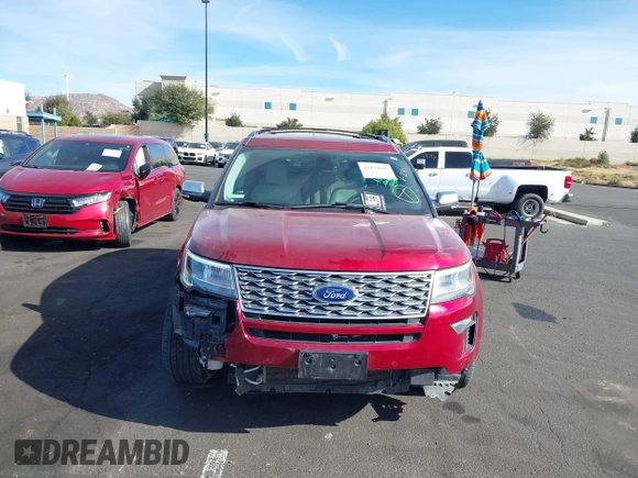 2018 Ford Explorer Platinum with VIN 1FM5K8HT9JGC28564, listed as a IAAI auction lot 41410150 with 56,189 mi miles and . Bid and sale history available at DreamBid. Image 13.