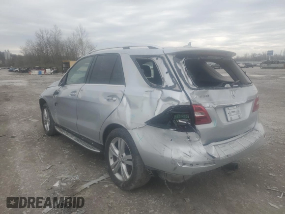 2014 Mercedes-Benz M 350 with VIN 4JGDA5HB9EA337104, listed as a Copart auction lot 50757295 with 154,682 mi miles and Salvage Title. Bid and sale history available at DreamBid. Image 2.