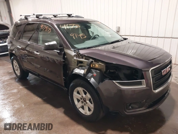 2015 GMC Acadia SLE with VIN 1GKKVPKD3FJ260077, listed as a IAAI auction lot 41739145 with 124,633 mi miles. Bid and sale history available at carsss.com. Image 1.