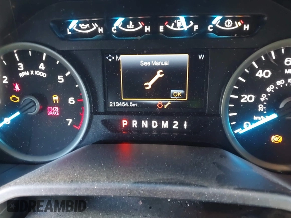2015 Ford F-150 XL with VIN 1FTEW1CF4FFB55487, listed as a IAAI auction lot 41867754 with 213,454 mi miles. Bid and sale history available at carsss.com. Image 7.