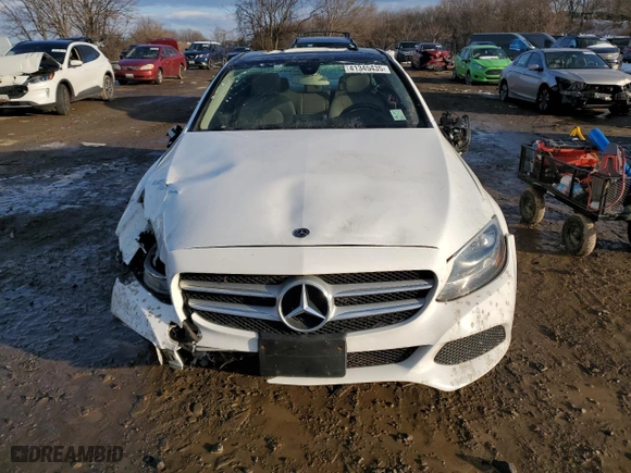 2018 Mercedes-Benz C-Class C 300 with VIN WDDWF4KB3JR423169, listed as a Copart auction lot 41345435 with 0 mi miles and Salvage Title. Bid and sale history available at carsss.com. Image 5.