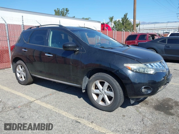 2009 Nissan Murano SL with VIN JN8AZ18U99W022486, listed as a IAAI auction lot 41848521 with 109,787 mi miles and . Bid and sale history available at DreamBid. Image 1.