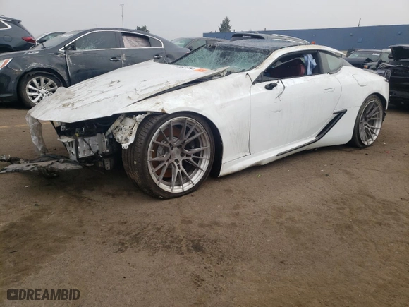 2018 Lexus LC with VIN JTHHP5AY9JA000511, listed as a Copart auction lot 72041014 with 0 mi miles and Salvage Title. Bid and sale history available at carsss.com. Image 1.