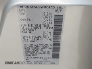 2015 Nissan Pathfinder SL с VIN 5N1AR2MM4FC652352, выставлен на аукционе IAAI как лот 42081523 с пробегом 102 687 миль миль и . История ставок и продаж доступна на DreamBid. Изображение 9.
