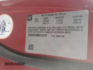 2011 Cadillac DTS Premium Collection z VIN 1G6KH5E66BU122873, wystawiony jako Copart lot #55515185 z przebiegiem 84 092 mil mil oraz Szkoda całkowita • Salvage title. Historia ofert i sprzedaży dostępna na DreamBid. Obrazek 12.