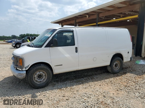 1999 Chevrolet Express Cargo with VIN 1GCHG35R3X1110004, listed as a Copart auction lot 59386095 with 141,925 mi miles and Salvage title. Bid and sale history available at DreamBid. Image 1.