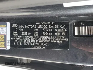 2019 Kia Forte LXS with VIN 3KPF24AD7KE083451, listed as a Copart auction lot 53727175 with 93,684 mi miles and Clean Title. Bid and sale history available at DreamBid. Image 12.