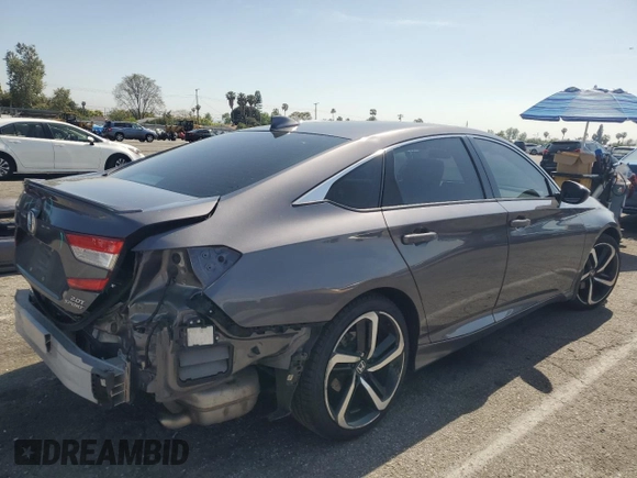 2019 Honda Accord Sport with VIN 1HGCV2F32KA017330, listed as a Copart auction lot 55068015 with 75,016 mi miles and Salvage title. Bid and sale history available at DreamBid. Image 3.