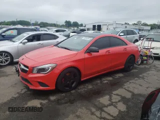 2015 Mercedes-Benz CLA 250 with VIN WDDSJ4GB6FN187802, listed as a Copart auction lot 60569595 with 64,418 mi miles and Salvage title. Bid and sale history available at DreamBid. Image 1.
