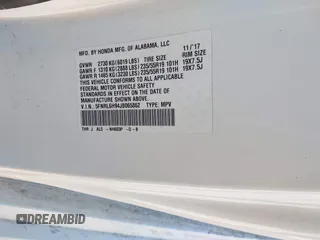 2018 Honda Odyssey Elite with VIN 5FNRL6H94JB065862, listed as a IAAI auction lot 41382127 with 101,774 mi miles and . Bid and sale history available at DreamBid. Image 9.