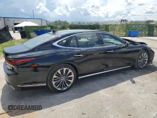 2023 Lexus LS with VIN JTHD51FF7P5018625, listed as a Copart auction lot 60821404 with 10,775 mi miles and Salvage Title. Bid and sale history available at carsss.com. Image 3.