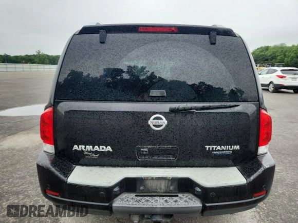 2010 Nissan Armada Titanium z VIN 5N1BA0ND0AN619506, wystawiony jako Copart lot #58329005 z przebiegiem 212 496 mil mil oraz Szkoda całkowita • Salvage title. Historia ofert i sprzedaży dostępna na DreamBid. Obrazek 6.