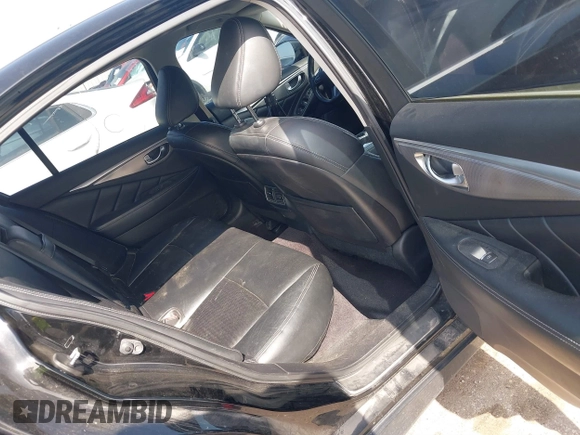 2014 Infiniti Q50 Hybrid Sport with VIN JN1AV7AP7EM691444, listed as a IAAI auction lot 41564726 with 128,834 mi miles and . Bid and sale history available at DreamBid. Image 8.