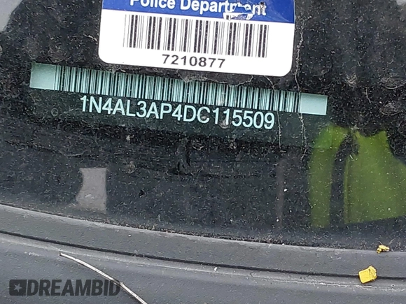 2013 Nissan Altima SV with VIN 1N4AL3AP4DC115509, listed as a IAAI auction lot 41922998 with Not Provided miles and . Bid and sale history available at carsss.com. Image 11.