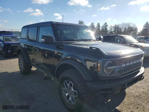 2024 Ford Bronco Badlands with VIN 1FMEE9BP4RLB23412, listed as a Copart auction lot 88945895 with 45 mi miles and Salvage Title. Bid and sale history available at carsss.com. Image 4.