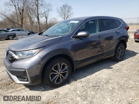 2020 Honda CR-V EX with VIN 2HKRW2H50LH628021, listed as a Copart auction lot 48953955 with 69,565 mi miles and Salvage Title. Bid and sale history available at carsss.com. Image 1.