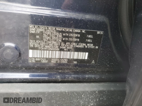 2024 Toyota RAV4 XLE Premium z VIN 2T3A1RFV3RW483484, wystawiony jako Copart lot #55901875 z przebiegiem 2 633 mil mil oraz Szkoda całkowita • Salvage title. Historia ofert i sprzedaży dostępna na DreamBid. Obrazek 12.