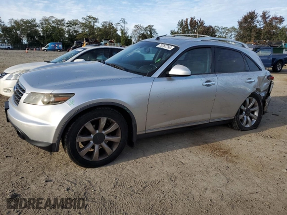 2008 Infiniti FX35 with VIN JNRAS08W28X205023, listed as a Copart auction lot 75767754 with 169,829 mi miles and Salvage Title. Bid and sale history available at carsss.com. Image 1.