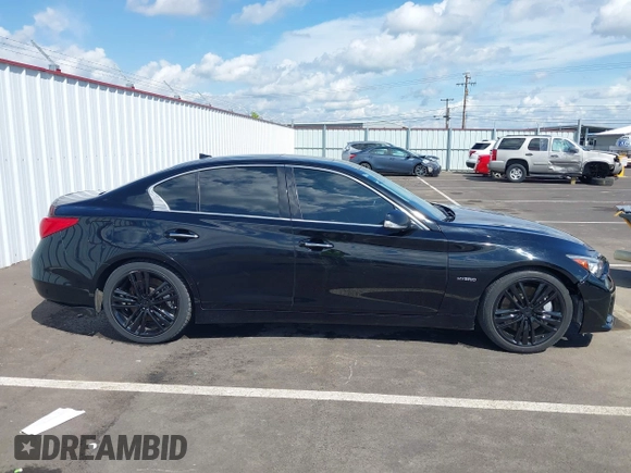 2014 Infiniti Q50 Hybrid Premium with VIN JN1AV7AP8EM691436, listed as a IAAI auction lot 42138263 with 93,253 mi miles and . Bid and sale history available at DreamBid. Image 14.