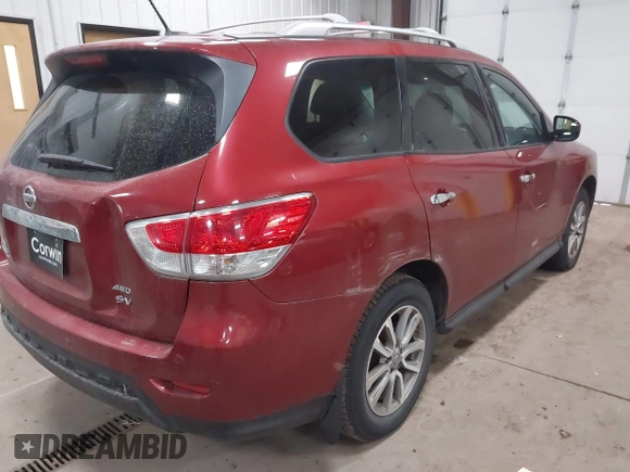 2013 Nissan Pathfinder SL with VIN 5N1AR2MM5DC619891, listed as a IAAI auction lot 41976881 with 186,032 mi miles and . Bid and sale history available at DreamBid. Image 4.