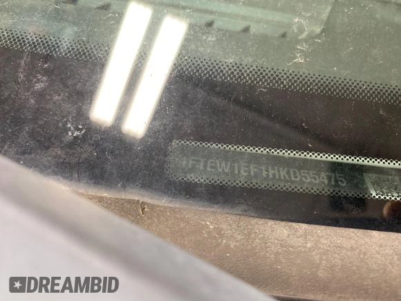2017 Ford F-150 XL with VIN 1FTEW1EF1HKD55475, listed as a IAAI auction lot 42843480 with 228,497 mi miles and . Bid and sale history available at DreamBid. Image 10.