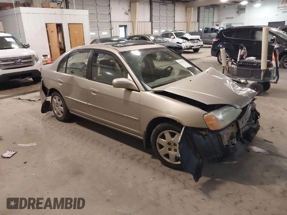 2001 Honda Civic EX with VIN 2HGES26721H540996, listed as a IAAI auction lot 41101380 with 188,415 mi miles. Bid and sale history available at carsss.com. Image 1.